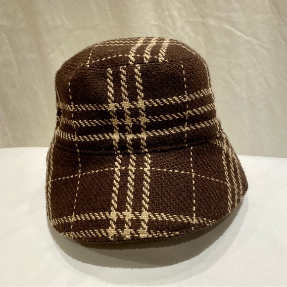 Talbots Brown Plaid Bucket Hat - Picture 4 of 5